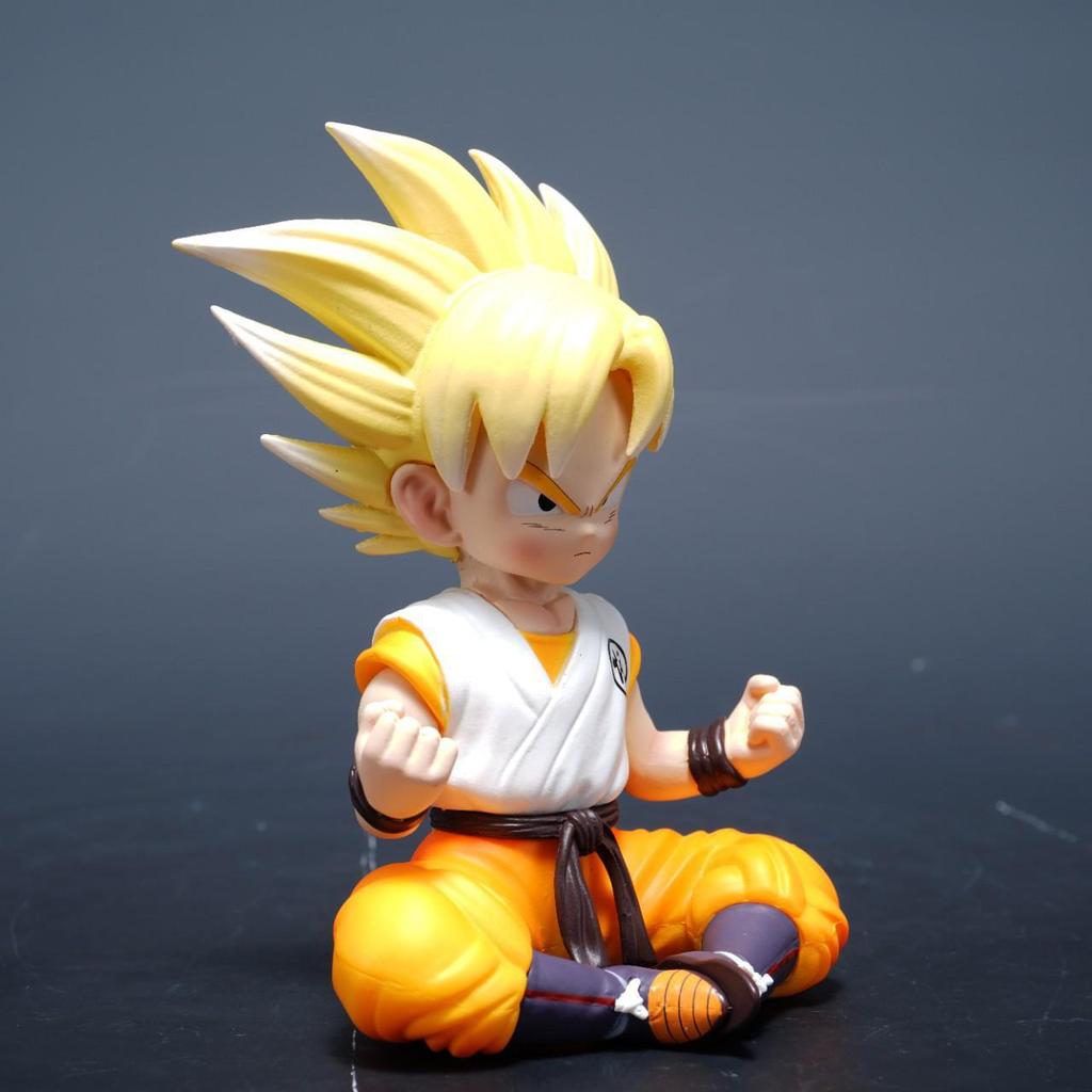 Dragon Ball Q Posket Маленький Гоку Сидящая Фигурка Аниме Гашапон Модная Игрушка Украшение в Коробке Модель
