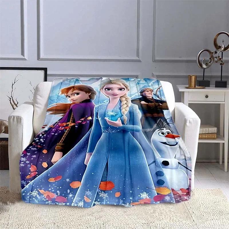 Одеяло Disney Frozen Эльза Принцесса для дивана размера кинг-сайз, милый мягкий фланелевый плед, пушистое одеяло для кровати, одеяло для новорожденных, зимнее одеяло, подарок