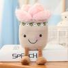 Lifelike Tulip Succulent Plants Plush Stuffed Toys Vrious Potted Flower Cactus  Bookshelf Home Living Room Decor For Girl Gift