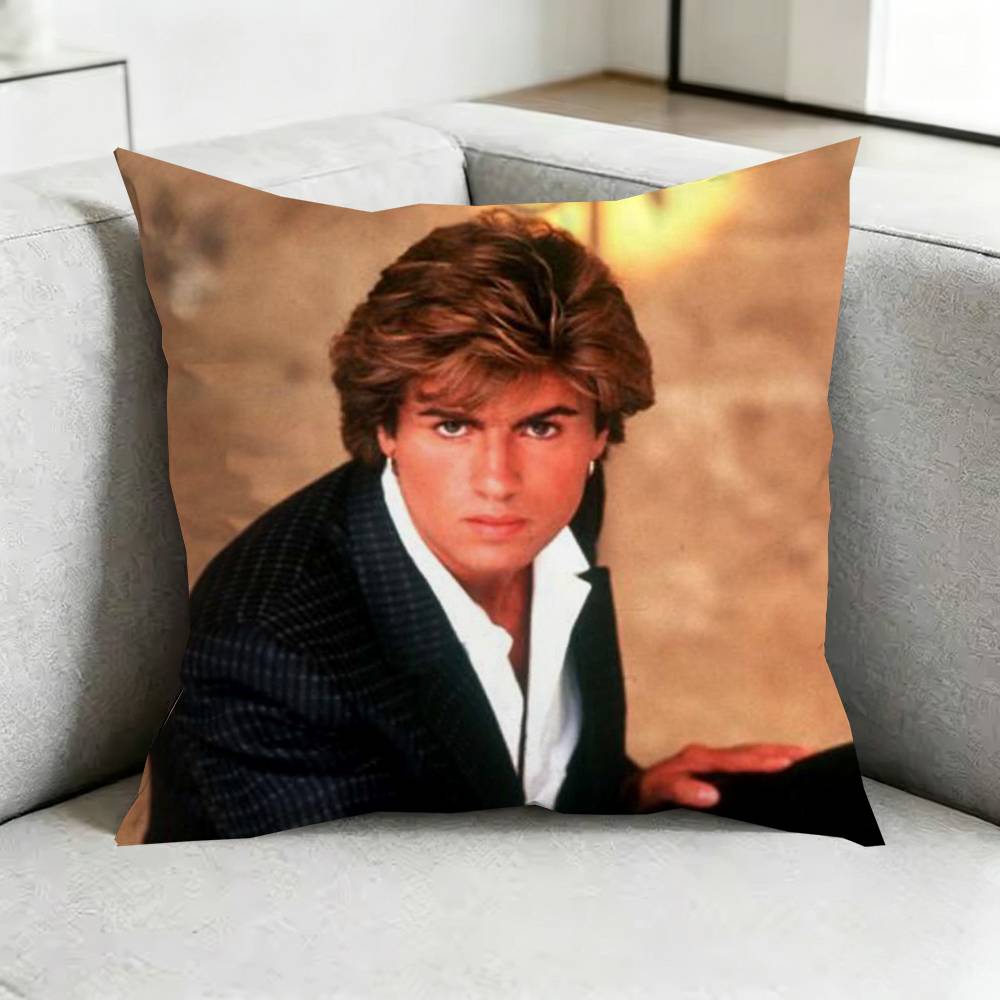 George MichaelL Singer Pillow Case Square DoubleSided Sofa Cushion Cover Bedroom Bedside Pillow Gift