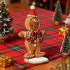 Night Light Ornament Resin Night Light Battery Powered Gingerbread Man Night Light for Home Office Kids Room Holiday for Bedroom
