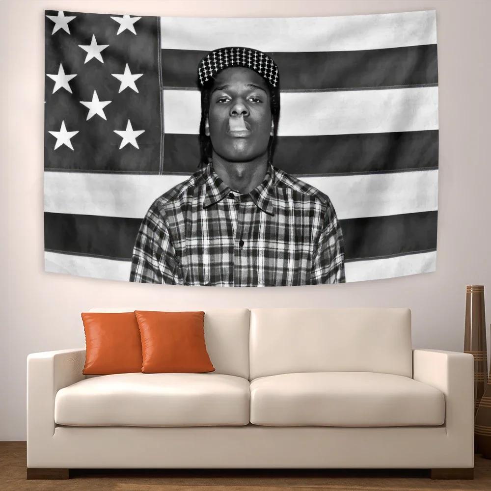 VIKAMA Раким Майерс ASAP Rocky Гобелен Хип-Хоп Курящий Мем Настенное Искусство Модный Декор для Общежития Гостиной Спальни