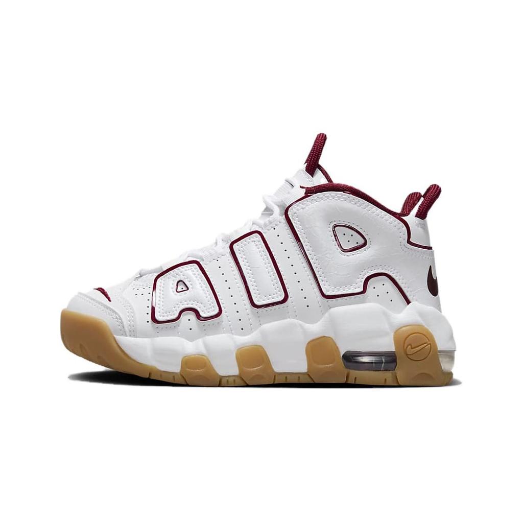Nike Air More Uptempo PS Низкие Детские Баскетбольные Кроссовки Бело-Красные Для Детей 3-7 Лет FJ2847-100