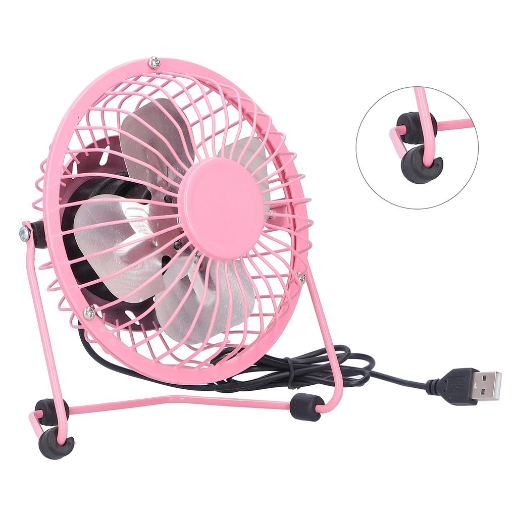 Fan USB Portable Silent Aluminum Blade Desk Desktop Iron Crafts Fans