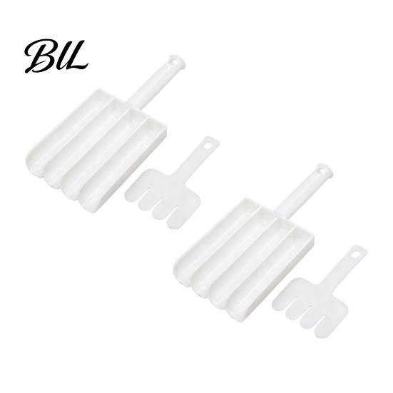 Kitchenware for Hot Pot Meatball Maker Tool with Pusher, 3/4 Compartments Design, Food Grade PP Cooking Gadgets Soup Non Stick Spoon, Nonstick