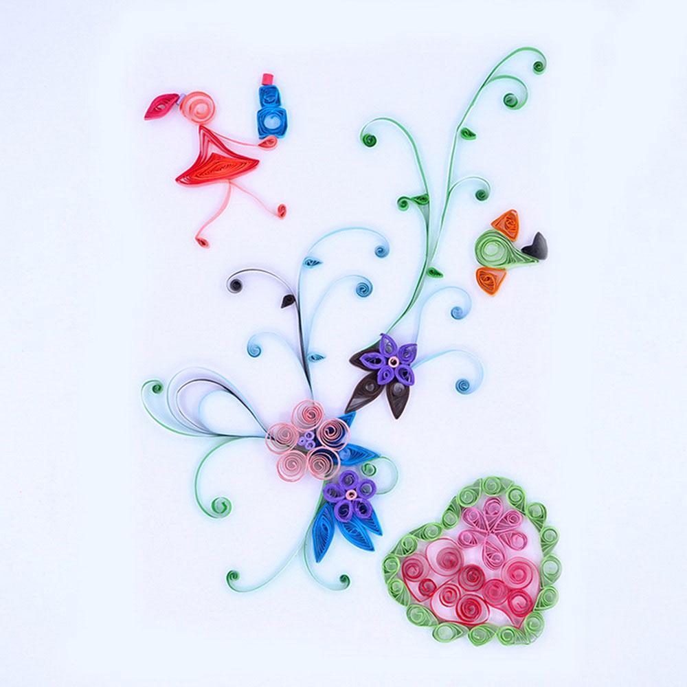 500pcs 50 Colors Home DIY Paper Quilling Paper Decor Pressure Relief Gift Craft Tools