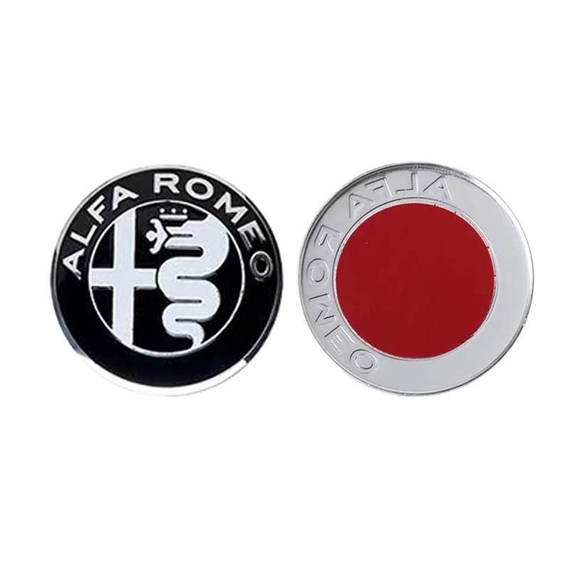SYENG1 5 Color Alfa Romeo Car Grill Emblem Badge Car Front Grille Logo For Alfa Romeo Giulietta Mito Giulia Stelvio Brera 147 156 159