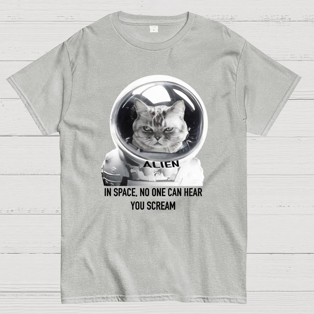 In Space No One Can Hear You Scream Cotton Summer Casual Cool Loose T-Shirt