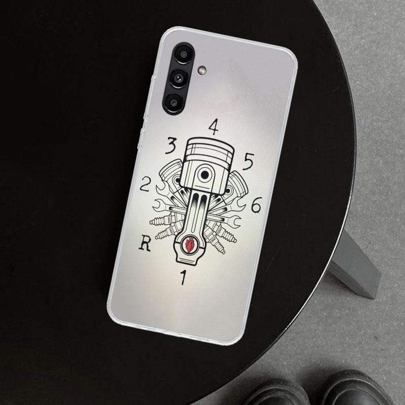 1N23456 Крутой Чехол-Накладка для Телефона с Мотоциклом для Samsung Galaxy A17 A16 A26 A36 A56 A57 A37 A15 A25 A35 A55 A14 A24 A34 A54 A13 A23