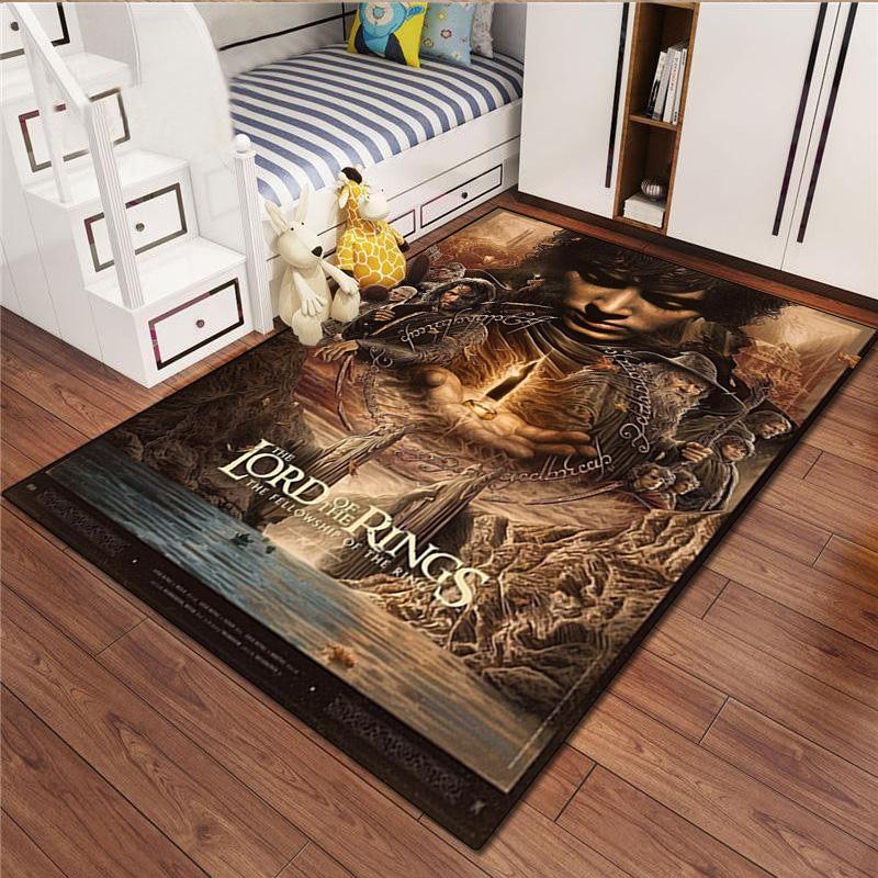 The Lord Of The Rings Carpet Office Decorative Carpet For Living Room Bedroom Door Mat Floor Rug Computer Chair Area Rug