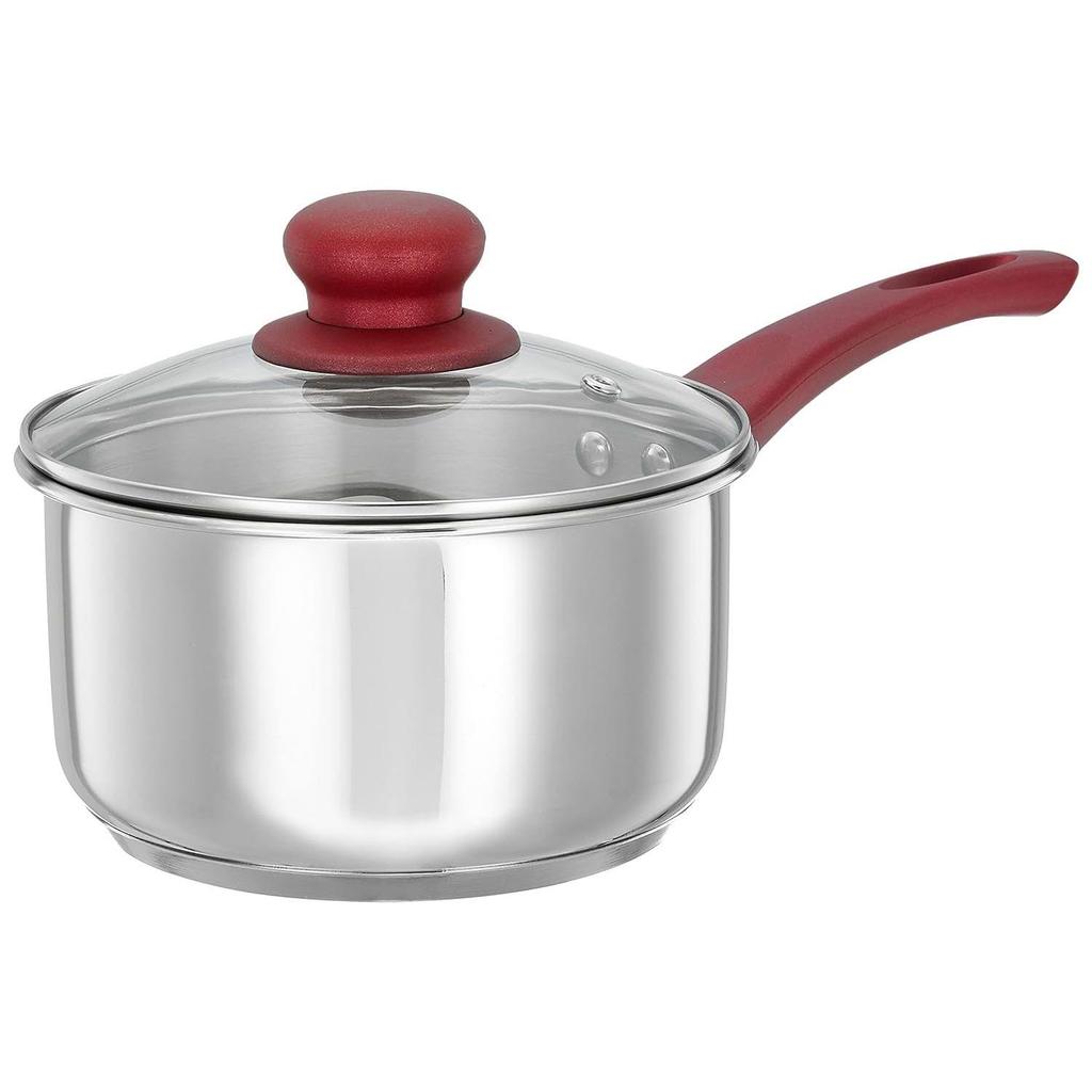 Сотейник из нержавеющей стали с толстым дном и стеклянной крышкой|Трехслойное ударопрочное дно для долговечности|Премиальный вид с ручками и ручкой с мягким покрытием