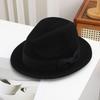 New autumn and winter hat women's felt hat women's retro versatile British style hat crimped wool hat bow