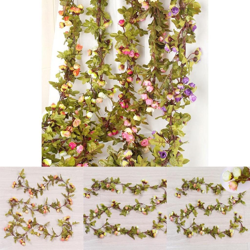 Потрясающая гирлянда из 42 искусственных шелковых роз, лозы для свадебного декора
