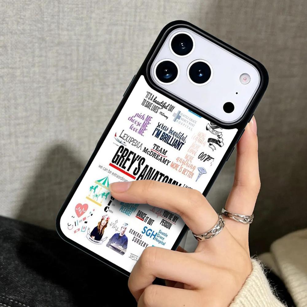 Чехол Case для iPhone 17 Air 16 Pro Max 15 Plus 11 13 Mini 14 12 Задняя крышка телефона Американское ТВ Анатомия Грея