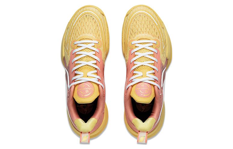 Li Ning Суперлегкие баскетбольные кроссовки V2 Мужские Низкие Желто-розовые ABAT029-15