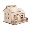 Miniature Villa Money Coin Storage Box Money Bank House Model Home Decor(Triangular Gate)