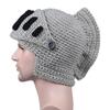 Funny Knight helmet Hat with Mask Playful Headgear Stretchy Knitted Roman Knight Cap  Outdoor