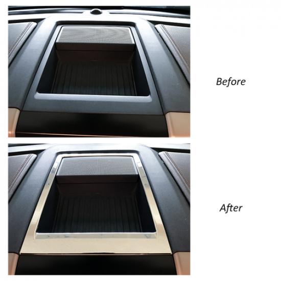 Car Dashboard Storage Box Frame Trim Decor Cover For Ford F150 2015- Chrome