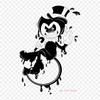 Bendy And The Ink Machine Oswald The Lucky Rabbit Iron On Heat Transfer Printing Vinyl Patches Sticker for Clothes DIY Appliques Washable Patches