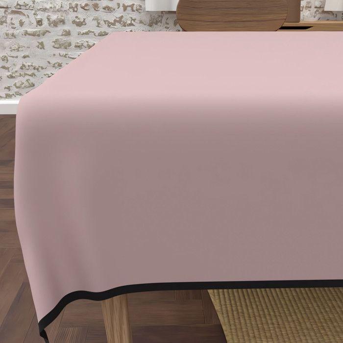Прямоугольная скатерть из стираной микрофибры с защитой от пятен 160х270 см BOHEME старо-розовая от Soleil d'Ocre