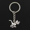 New Fashion Keychain 30x22mm Cat Pendants DIY Men Jewelry Car Key Chain Ring Holder Souvenir for Gift