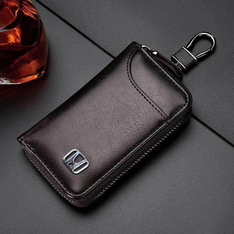 Fashion Vintage Genuine Leather Wallet Key Holder For Honda Mugen Jazz Insight Freed Fit CRV CR-V Civic Accord City Accessories XI6