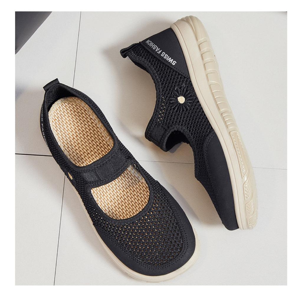 Летняя женская новая повседневная обувь с выемками, дышащая, мягкая подошва, удобная обувь