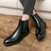 Fashion New Men Business Chelsea Boots for Autumn Winter Black Brown American One-foot Comfortable Fashionable Boots Training Boots Men