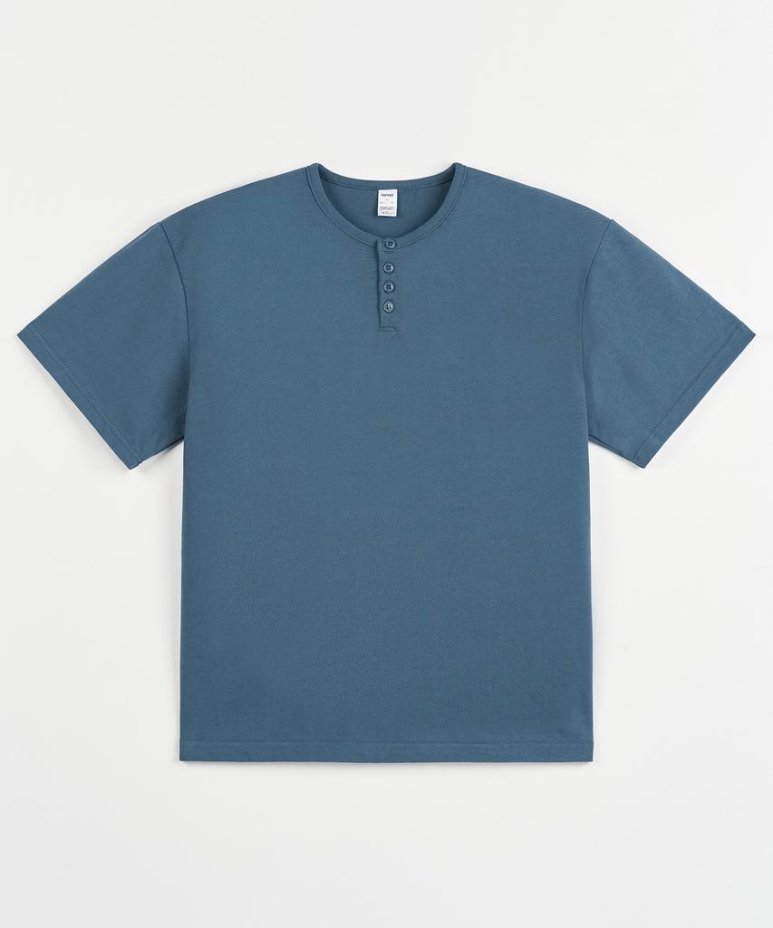 КОФЕ [2 шт.] Узкая укороченная футболка-henley с полукруглым вырезом (Тип Б)