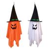 Halloween Light-up Ghost Decoration Spooky LED Witch Hat Ghost Lamp Indoor Outdoor Garden Porch Yard