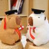 Stuffed Capybara Graduation Toy Commemorative Plush Doll Gift For Exams Students