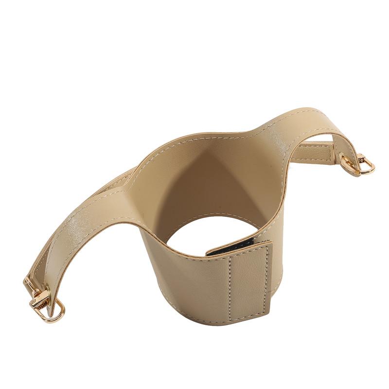 Портативный кожаный держатель для кофейной чашки, регулируемый ремень для переноски бутылки, модная сумка для стакана воды, чехол