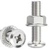 M6/M8 304 Stainless Steel Flat Head Countersunk Screws & Nuts Set with Flange Nuts