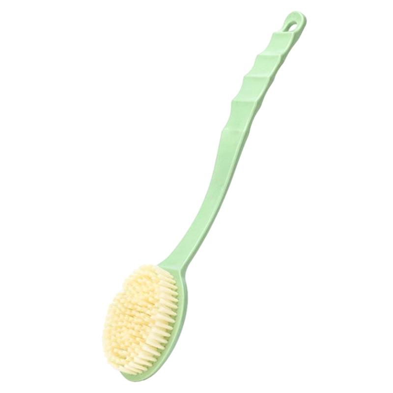 Soft Long-Handle Bath Brush – Exfoliating and Massaging Shower Scrubber for Body Cleaning
