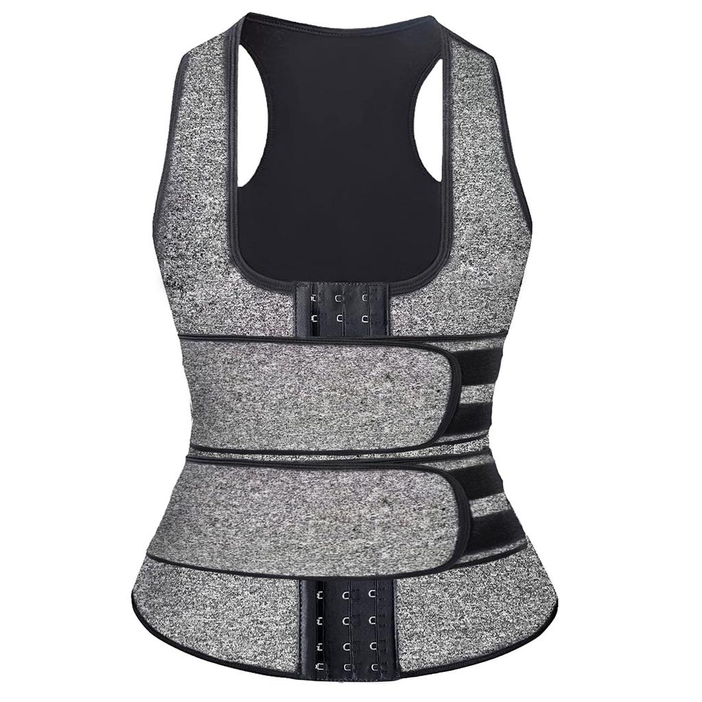 Double Belt Breasted Vest Belly Shapewear Ladies, Thickened Neoprene Waist Sweat Vest Amazon Popular