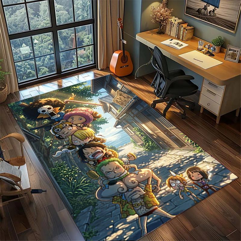 Non Slip Washable "ONE PIECE" Carpet Large Area Rug Gamer Room Bedroom Home Decor kwq16