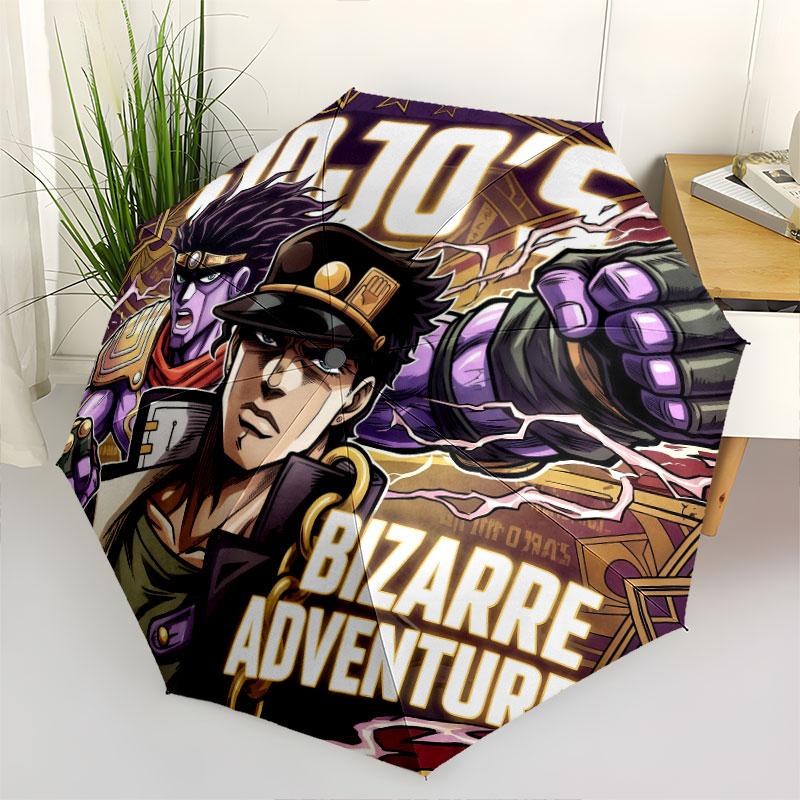 1 шт. Автоматический складной зонт - Узор Jojo's Bizarre Adventure Портативный складной дизайн с 8 спицами Рождественские и новогодние подарки