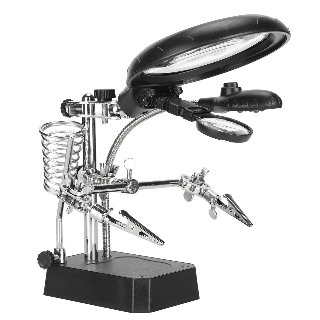 Вспомогательный зажим для лупы, регулируемая настольная подставка, крепежная скоба, держатель лампы, монтажный инструмент