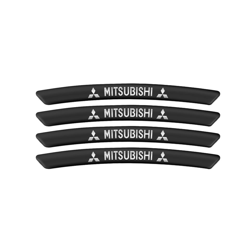 vdpc7 4Pcs Aluminum Car Wheels Rim Stickers Decor Accessories For Mitsubishi 9 Ralliart EX ASX L200 Colt Outlander Pajero Lancer Cross