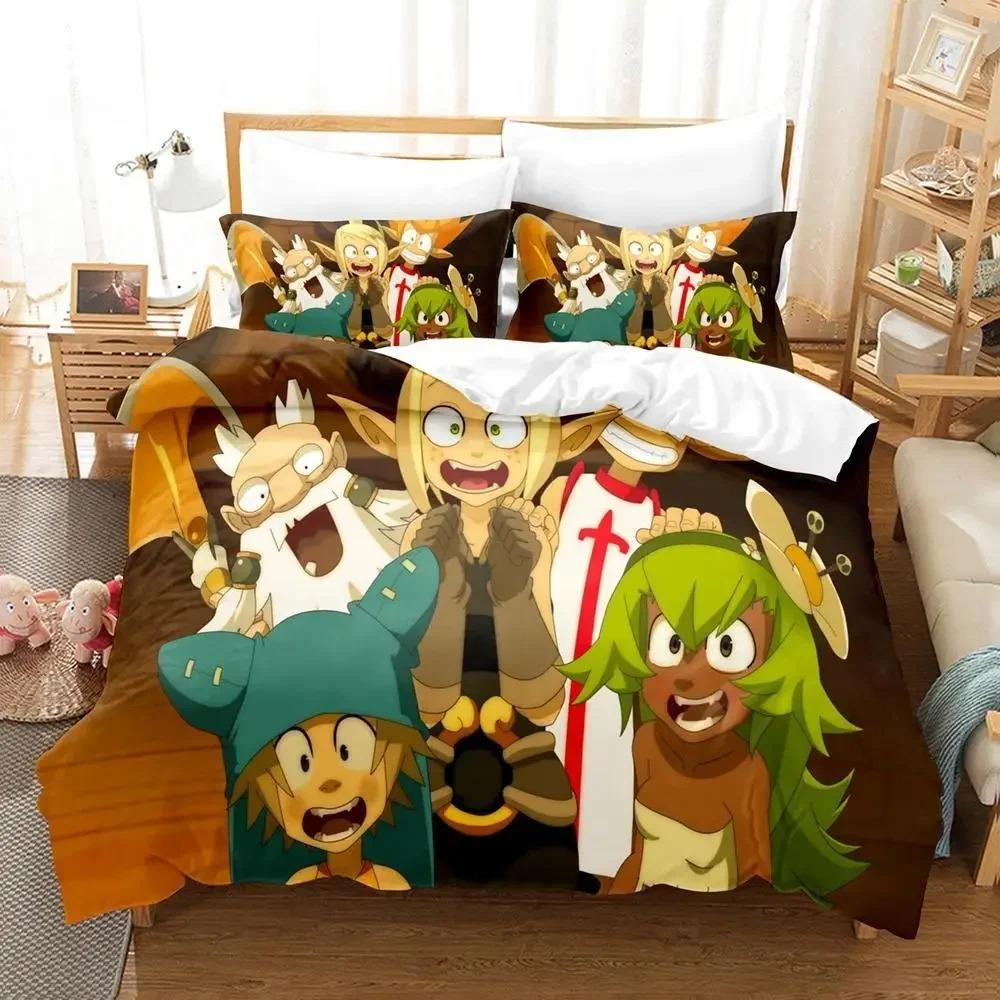 SkinFriendly Elegant Single Twin Full Queen King New Wakfu Size Bed Adult Kid Bedroom Sets 3D Print Quilt