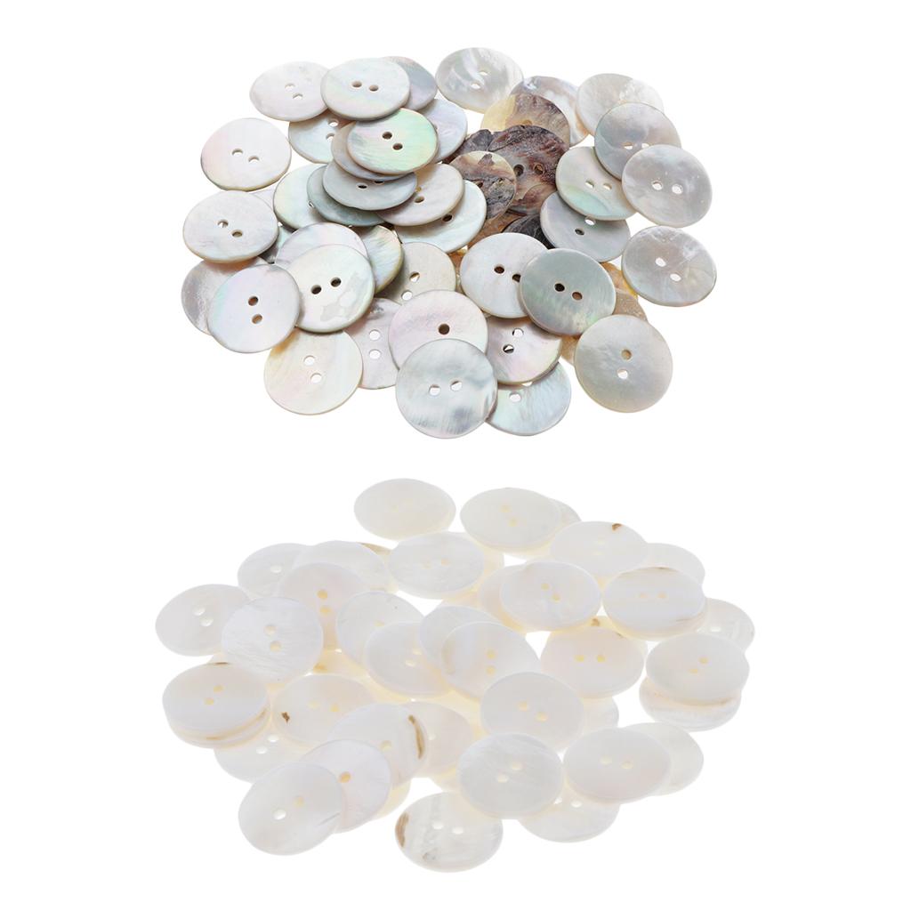 50 Assorted Shell Buttons for DIY Clothing Projects