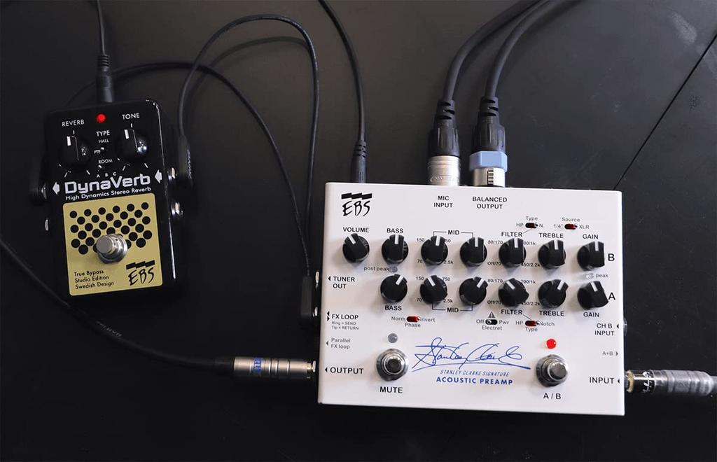 EBS Stanley Clarke Signature Acoustic Preamp Tanley Clarke Signature Acoustic Preamp White