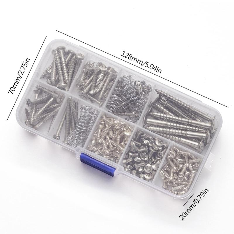 Guitar Parts Kits for Neck Plate Pickguard and Strap End Pins Guitar DIY Screws