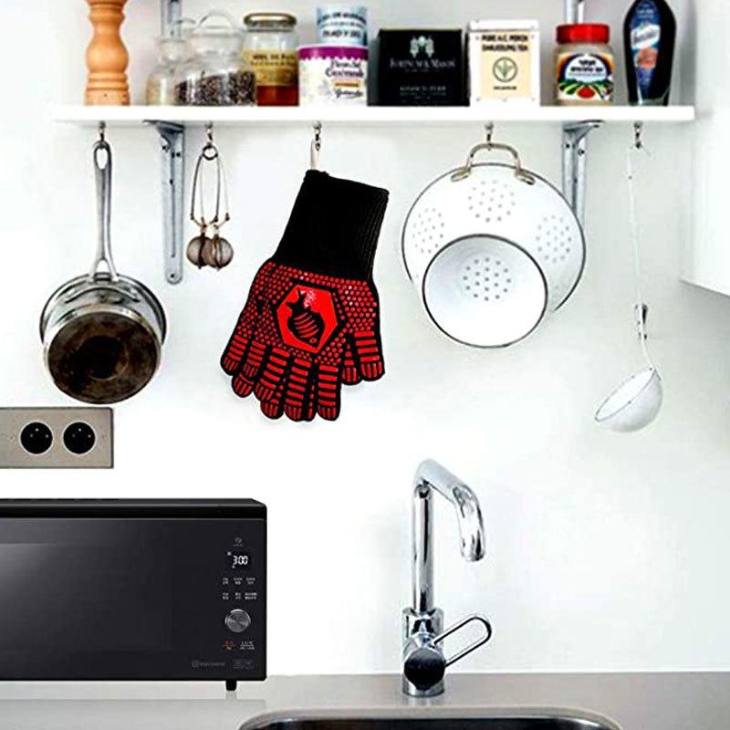 Жаростойкие Нескользящие Силиконовые Перчатки для Барбекю и Духовки