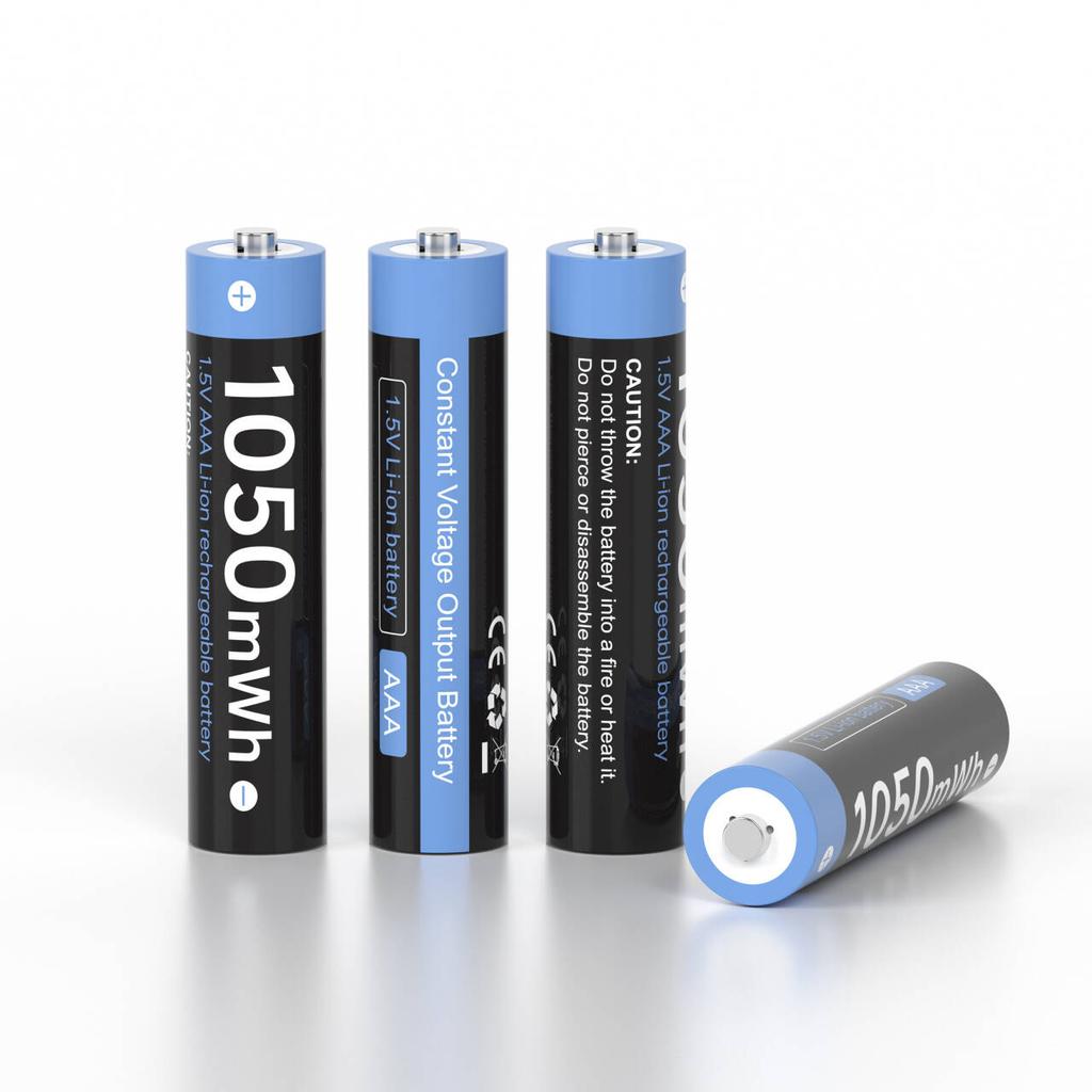 AJNWNM 1,5 В аккумулятор AAA перезаряжаемый 1050 мВтч аккумулятор AAA 1,5 В с ЖК-дисплеем зарядное устройство для 1,5 В литий-ионных аккумуляторов AA AAA