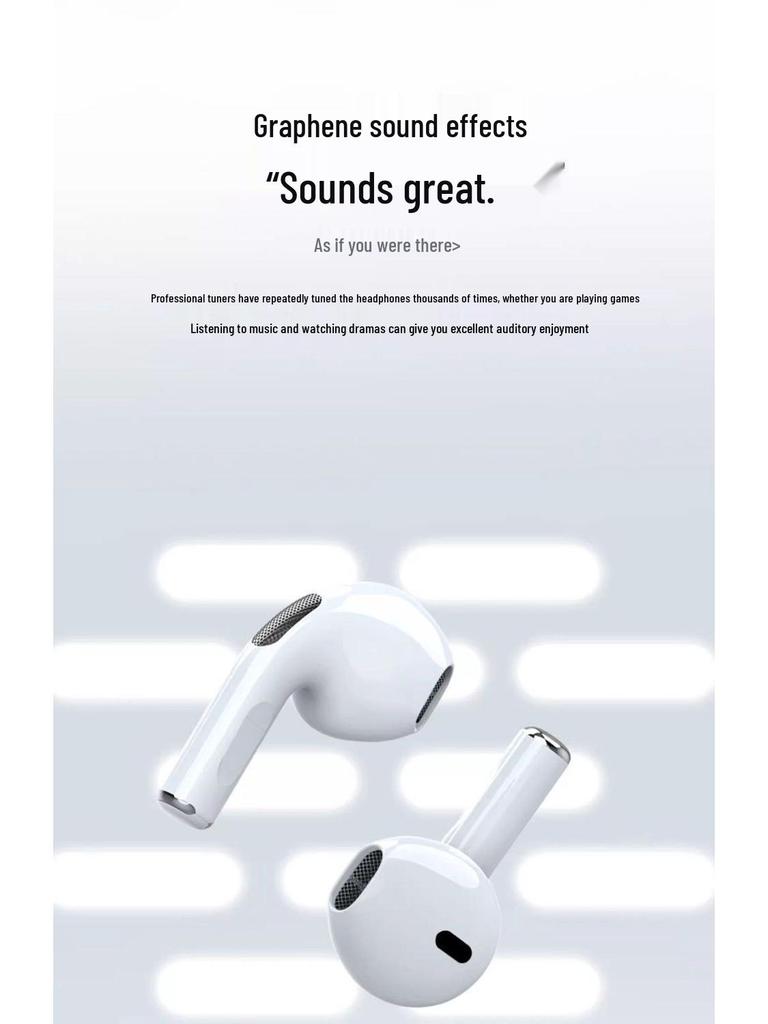 Pro4 Wireless Bluetooth Earbuds with Noise Cancelling, Compatible with Apple & Android