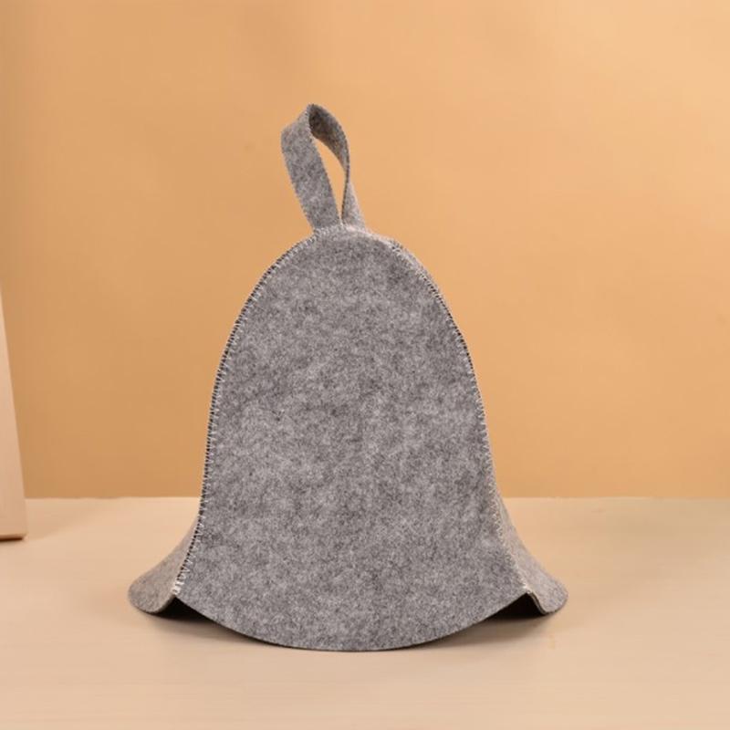 1Pcs Fashion Anti Heat Sauna Hat Thicken Wool Felt Shower Cap Quickly Towel Drying Towel Hats Sauna Bathroom Accessories