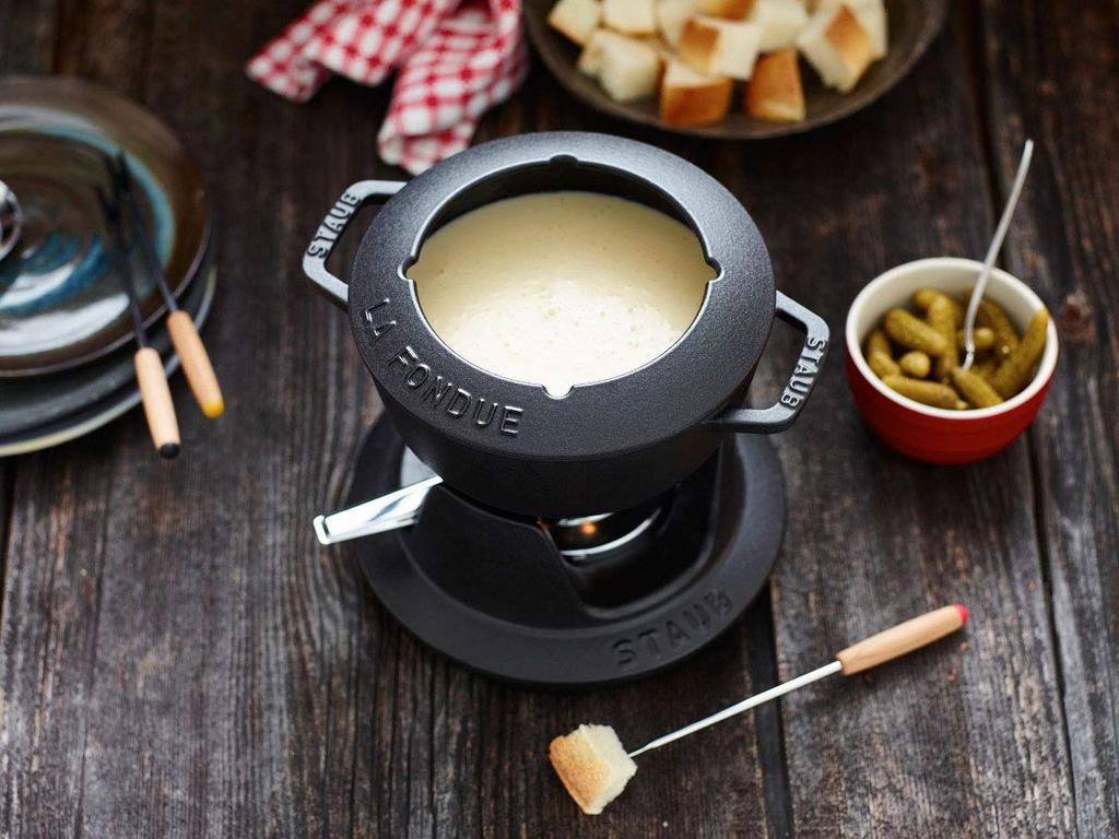 Staub Set Black Fondue Pot Lit Enamel Pot Japanese Specialist "Fondue 18cm" [Авторизованный продукт] 40511-971