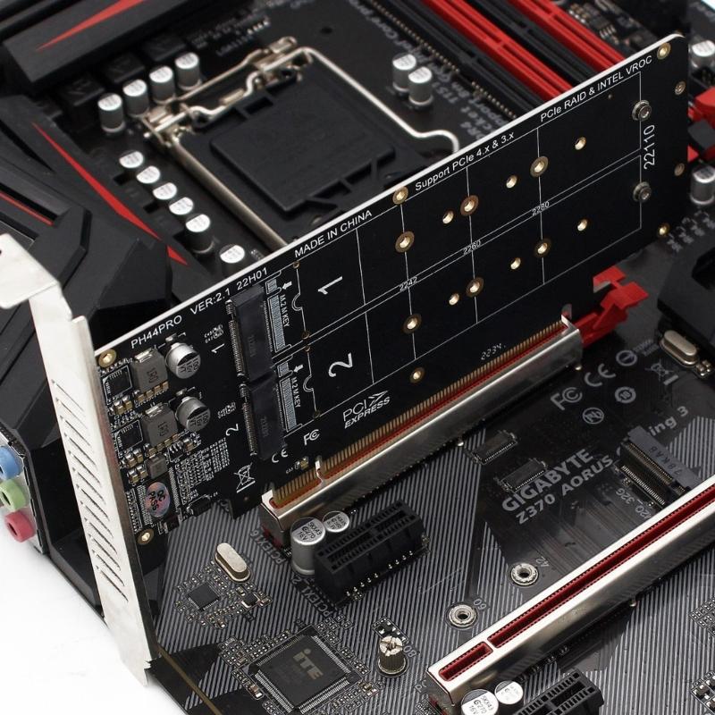 Ударопрочный PCIeX16 To для M.2 M-key NVMEx4 SSD для гостевой карты адаптера для ПК