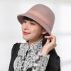 Autumn and winter new British celebrity wool top hat elegant retro basin hat versatile fisherman hat children age reduction